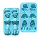3-Piece Space Theme Silicone Baking Mold Set Rocket Astronaut Cake Chocolate Candy Soap Mold