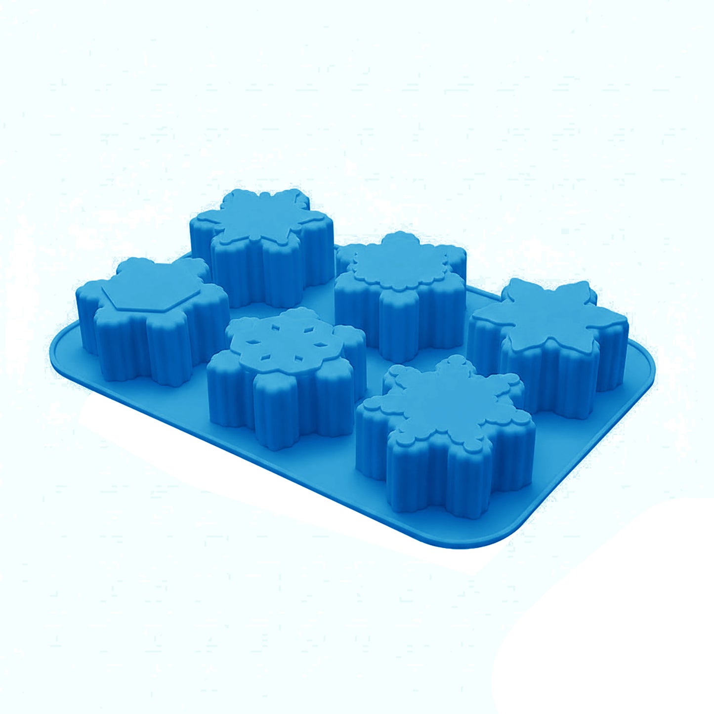 3-Piece Snowflake Silicone Baking Mold Set Winter Shape Cake Chocolate Candy Soap Mold