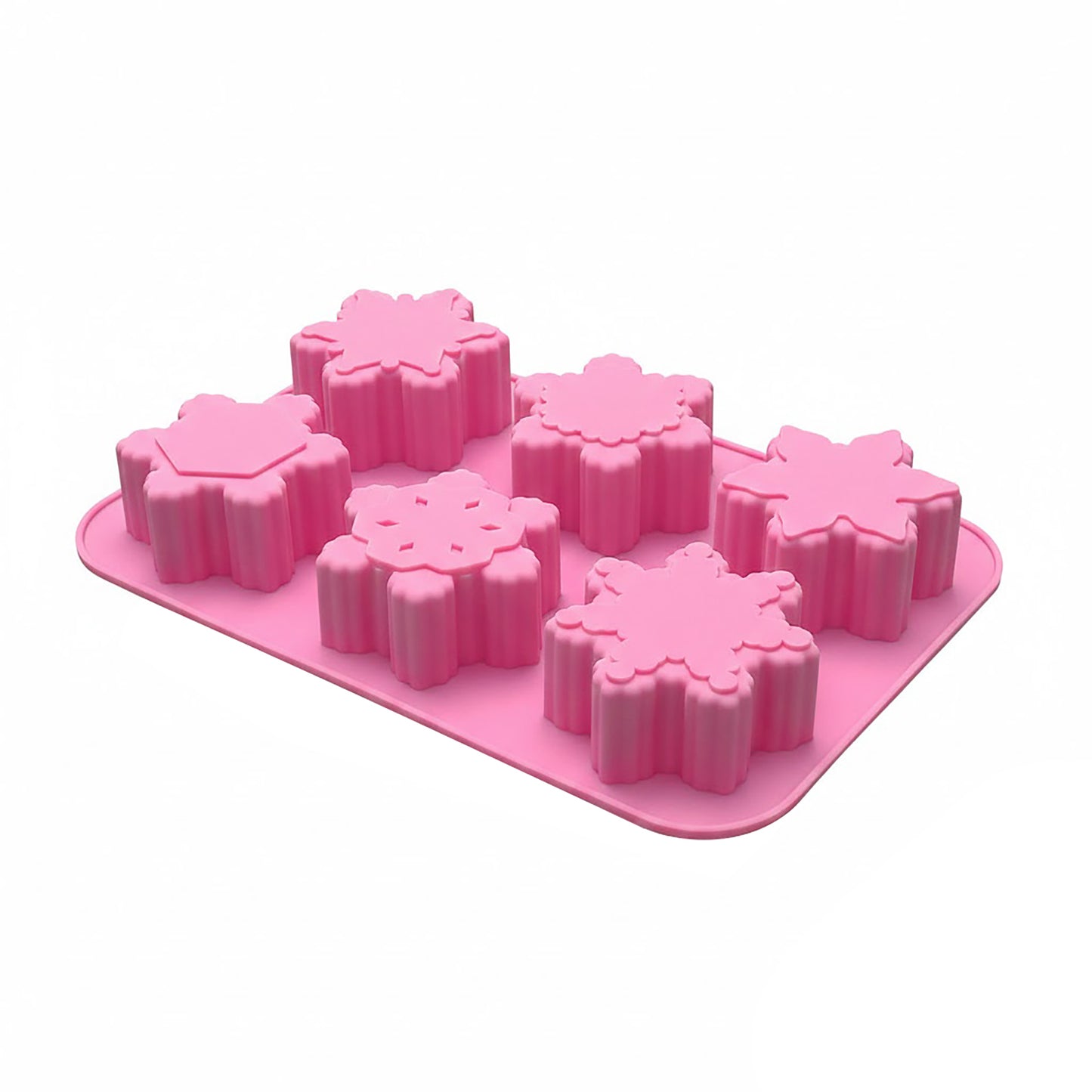 3-Piece Snowflake Silicone Baking Mold Set Winter Shape Cake Chocolate Candy Soap Mold