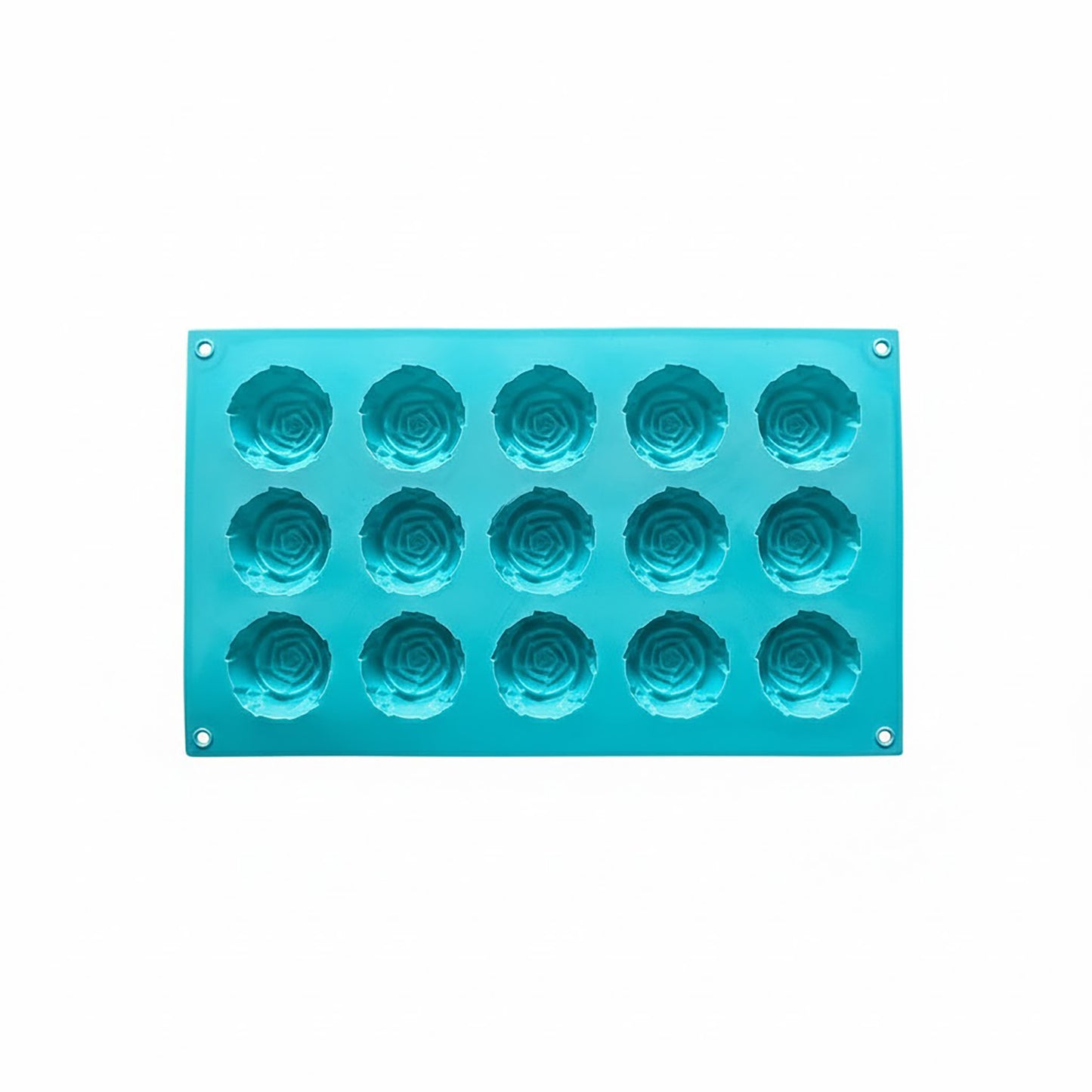 3-Piece Rose Flower Silicone Baking Mold Set Mini Round Cake Chocolate Candy Soap Mold