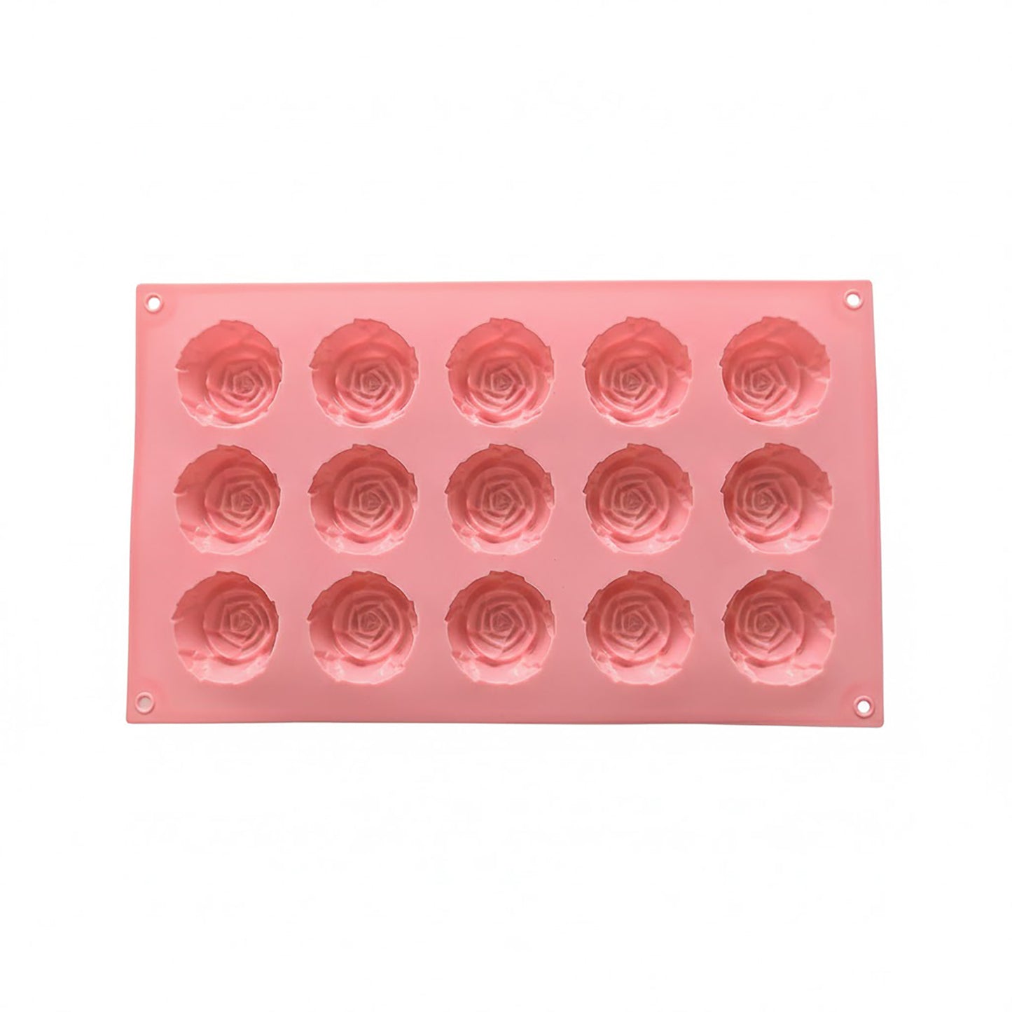 3-Piece Rose Flower Silicone Baking Mold Set Mini Round Cake Chocolate Candy Soap Mold