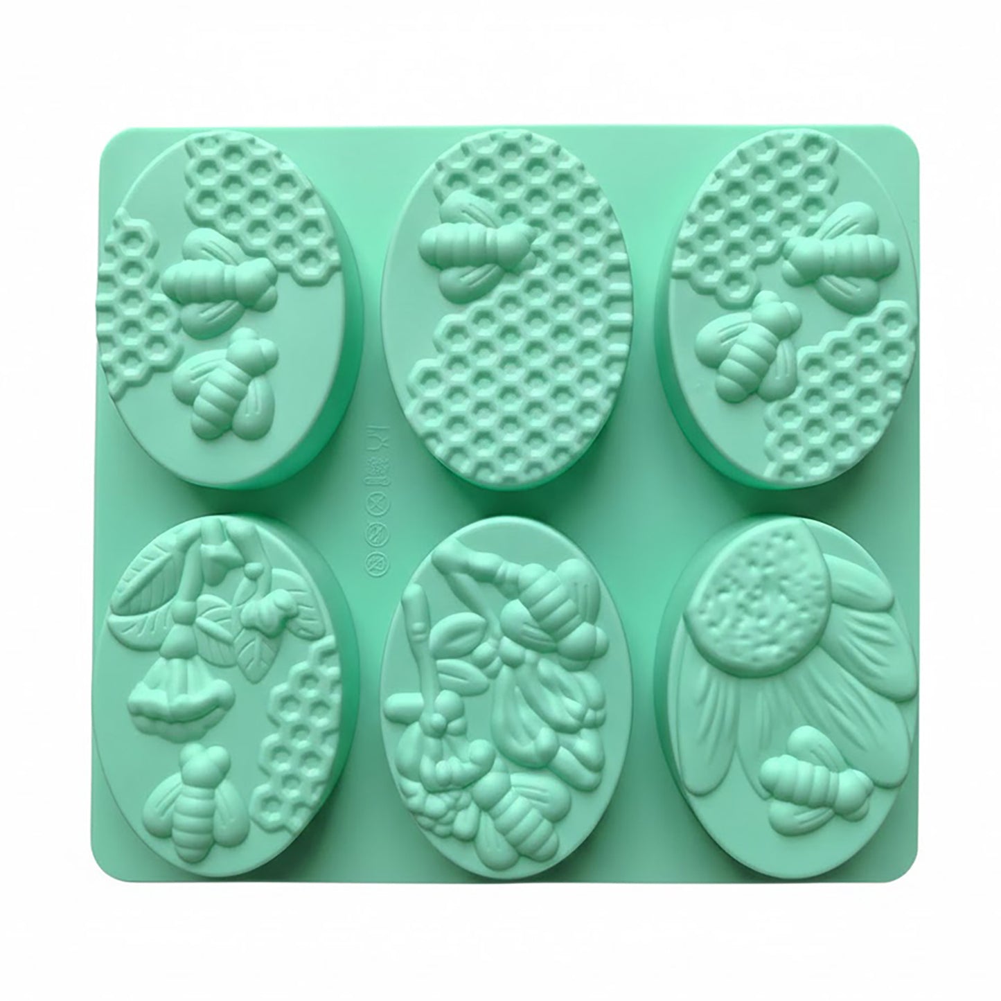 3-Piece Bee and Honeycomb Silicone Baking Mold Set Oval Cake Chocolate Candy Soap Mold