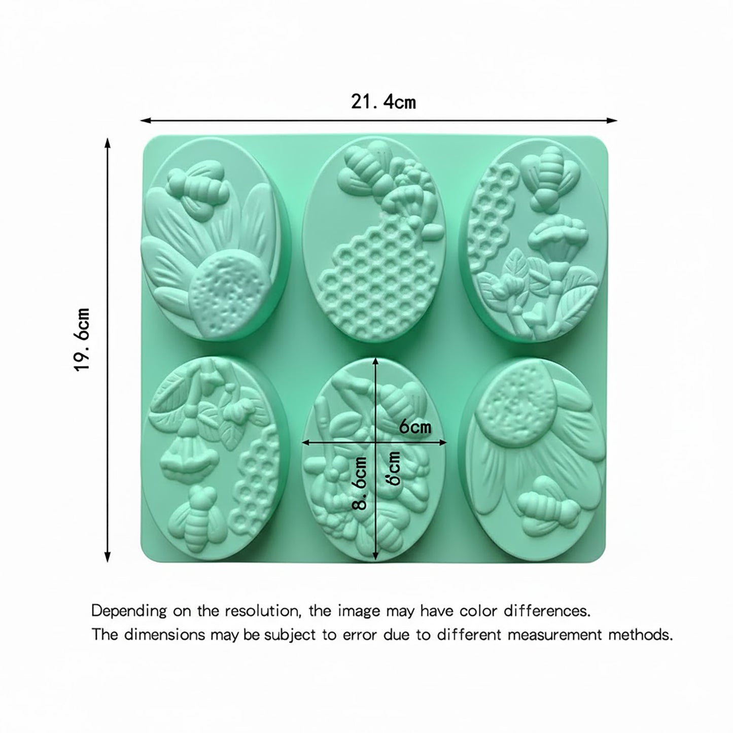 3-Piece Bee and Honeycomb Silicone Baking Mold Set Oval Cake Chocolate Candy Soap Mold
