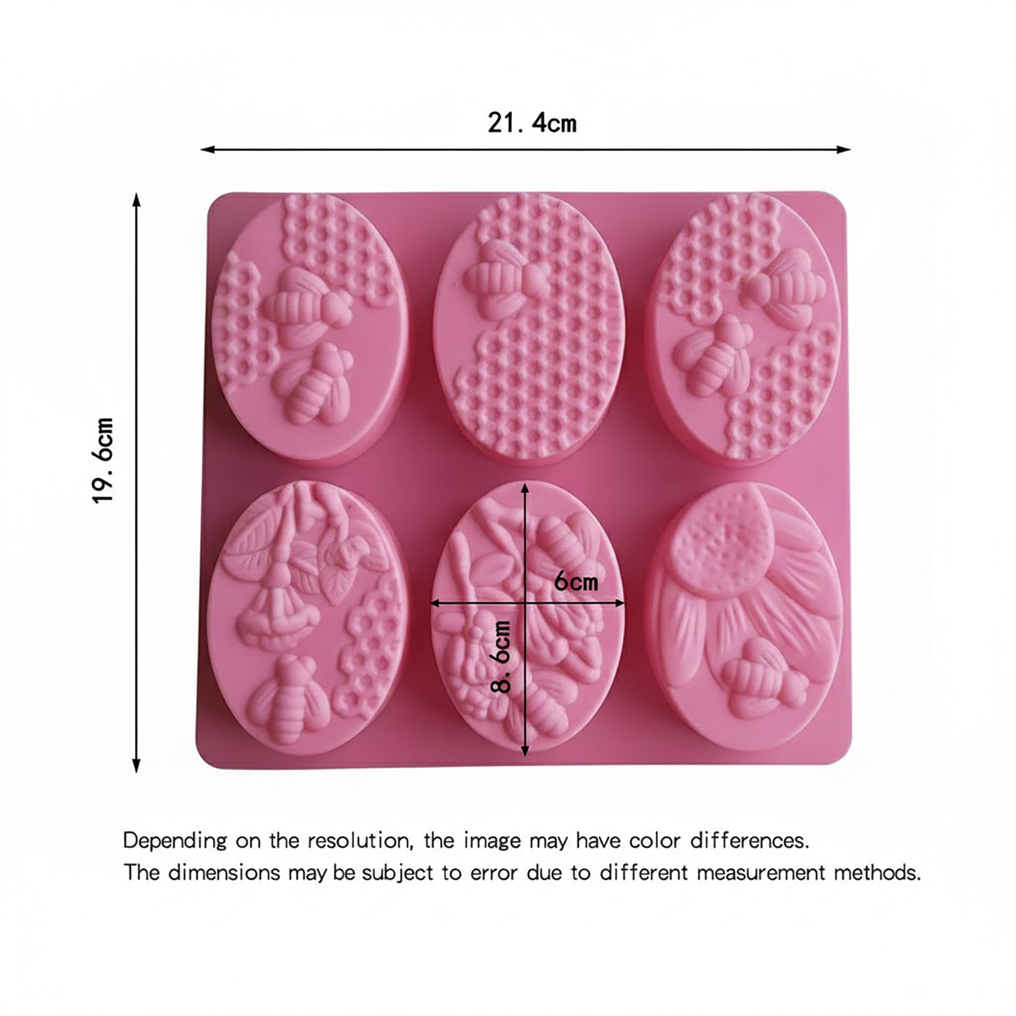 3-Piece Bee and Honeycomb Silicone Baking Mold Set Oval Cake Chocolate Candy Soap Mold