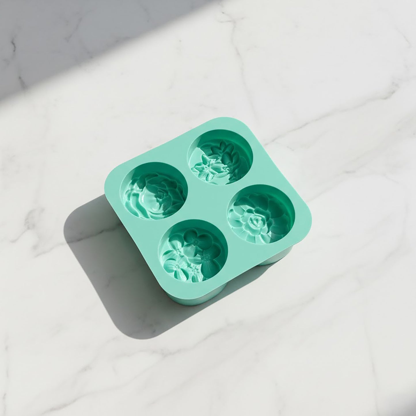 3-Piece Floral Silicone Baking Mold Set Round Flower Cake Soap Candy Chocolate Mold
