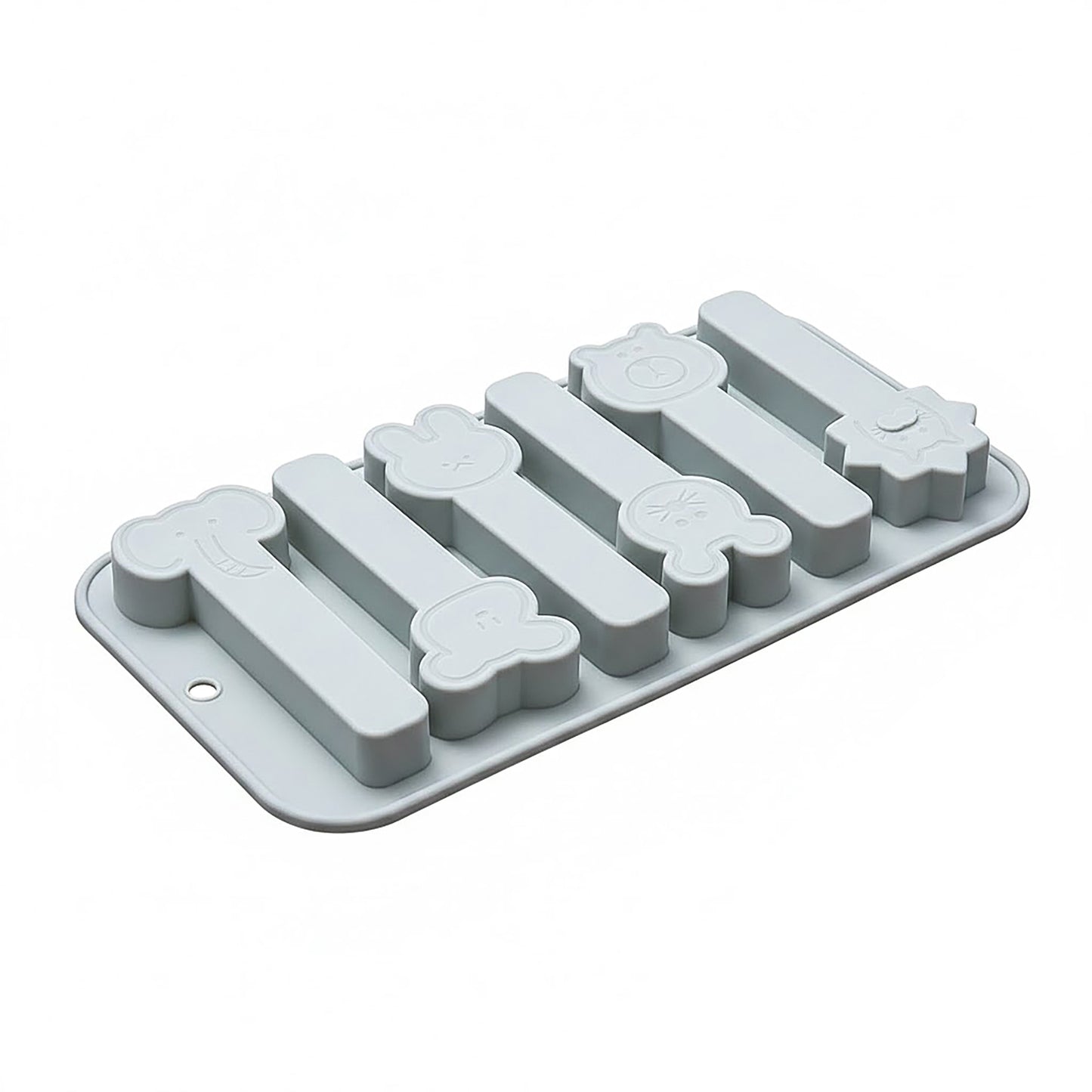 2-Piece Animal Popsicle Silicone Baking Mold Set Nonstick Flexible Ice Pop Dessert Mold