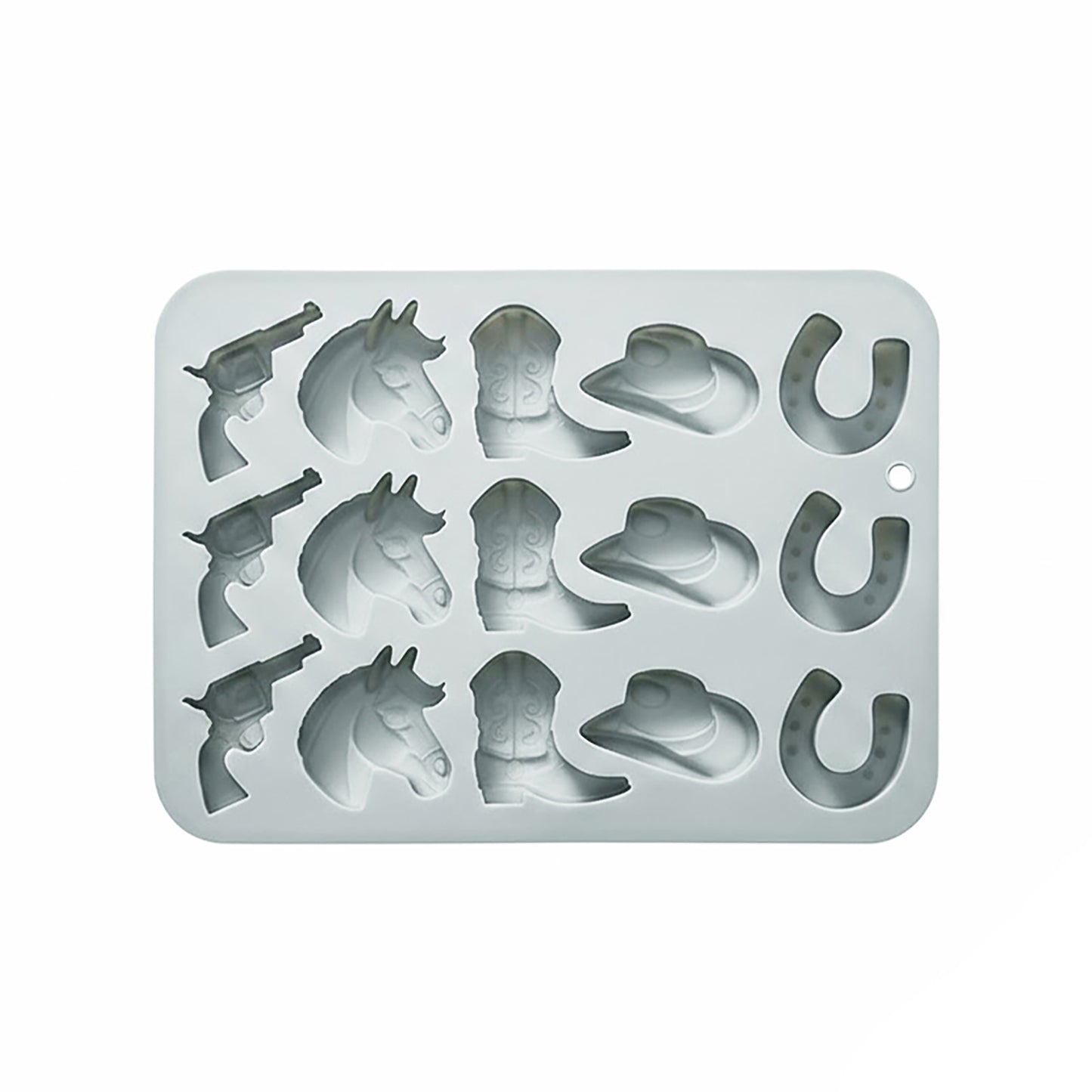 2-Piece Western Silicone Baking Mold Set Nonstick Flexible Chocolate Candy Dessert Mold