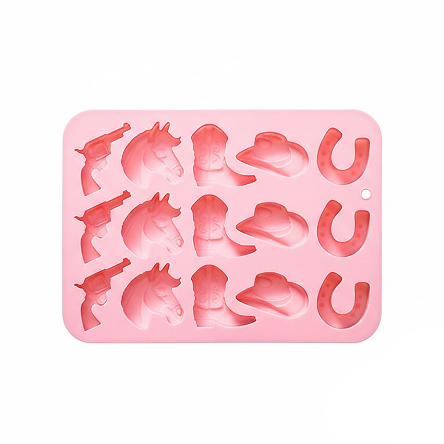 2-Piece Western Silicone Baking Mold Set Nonstick Flexible Chocolate Candy Dessert Mold