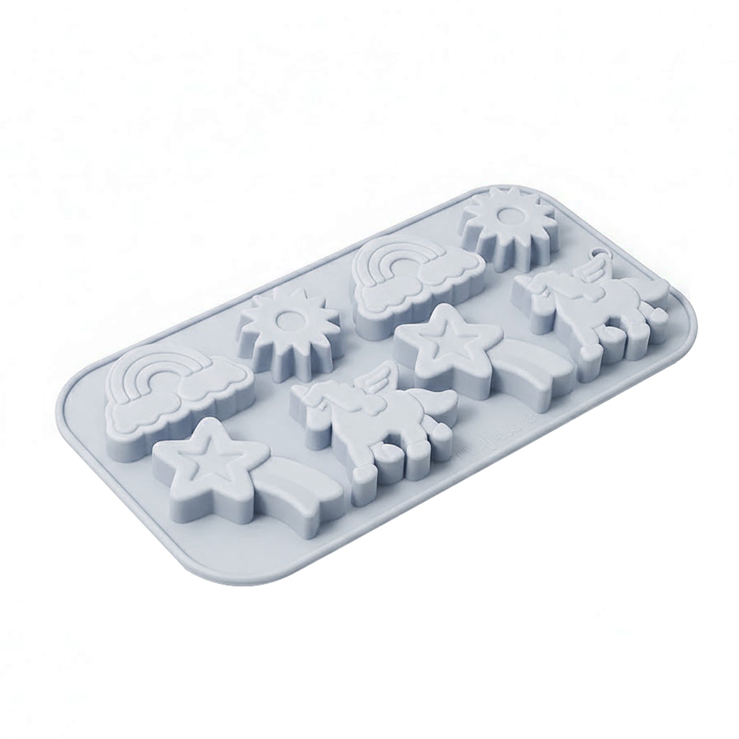 2-Piece Rainbow and Unicorn Silicone Baking Mold Set Nonstick Flexible Candy Dessert Mold