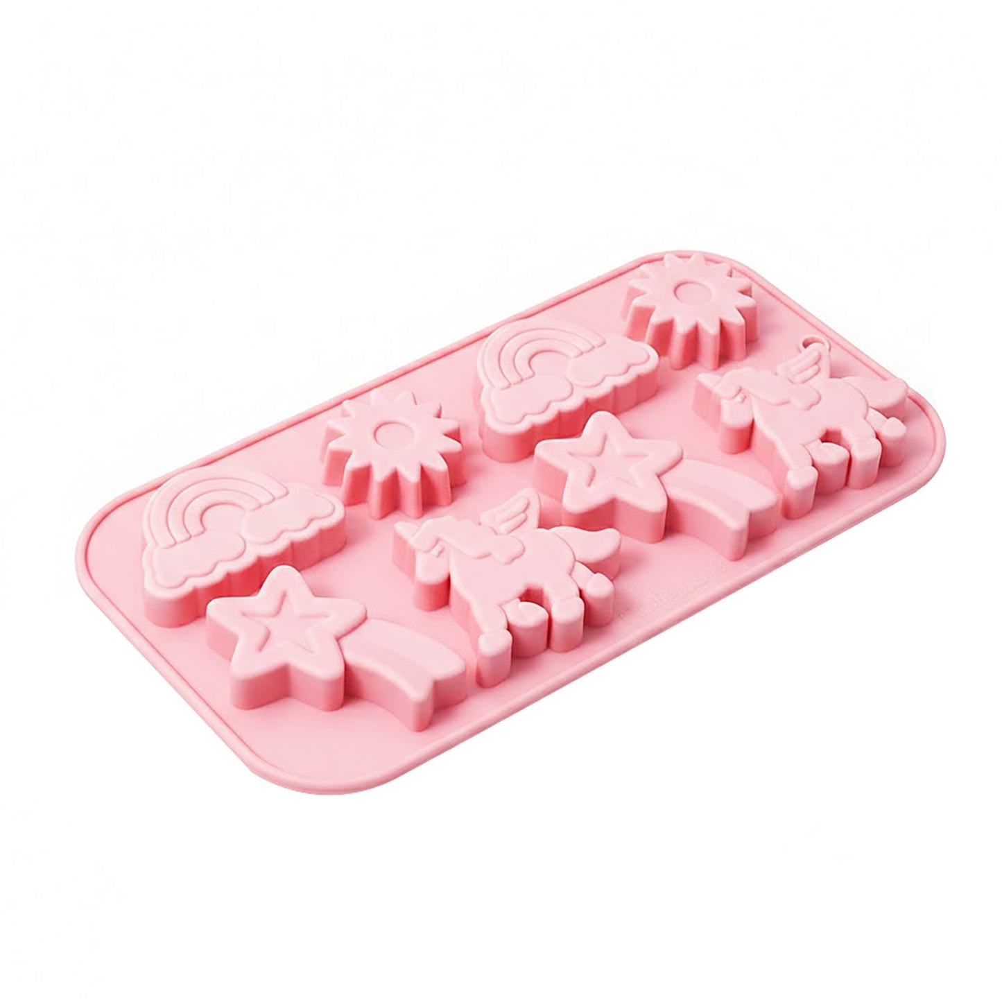 2-Piece Rainbow and Unicorn Silicone Baking Mold Set Nonstick Flexible Candy Dessert Mold