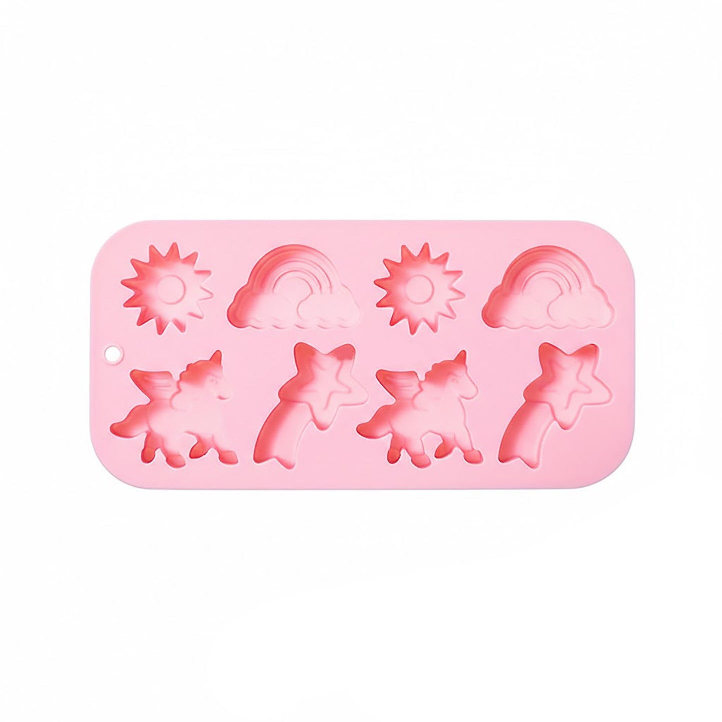 2-Piece Rainbow and Unicorn Silicone Baking Mold Set Nonstick Flexible Candy Dessert Mold