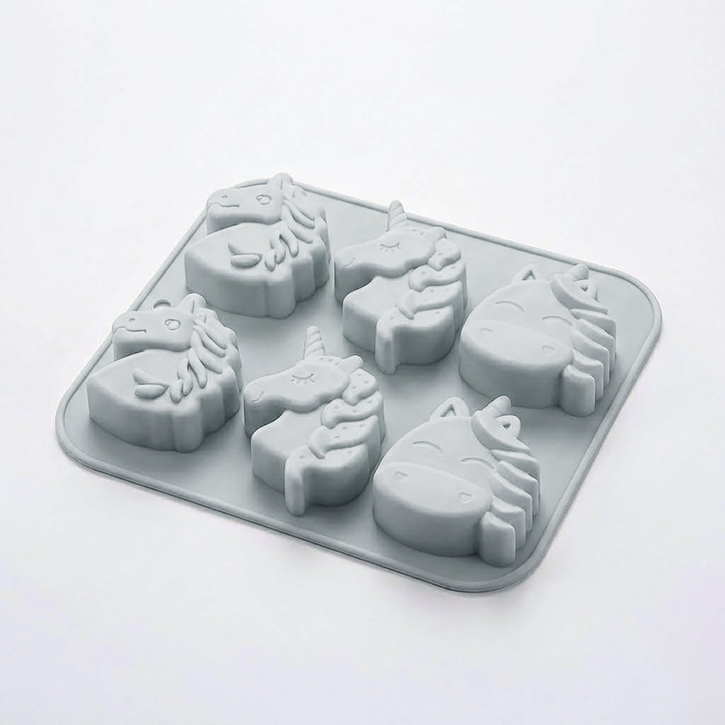 2-Piece Unicorn Silicone Baking Mold Set Nonstick Flexible Chocolate Candy Dessert Mold