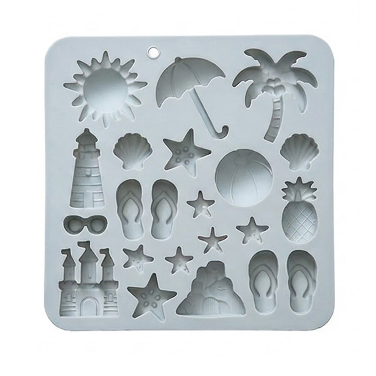 2-Piece Beach Silicone Baking Mold Set Nonstick Summer Shape Chocolate Candy Dessert Mold