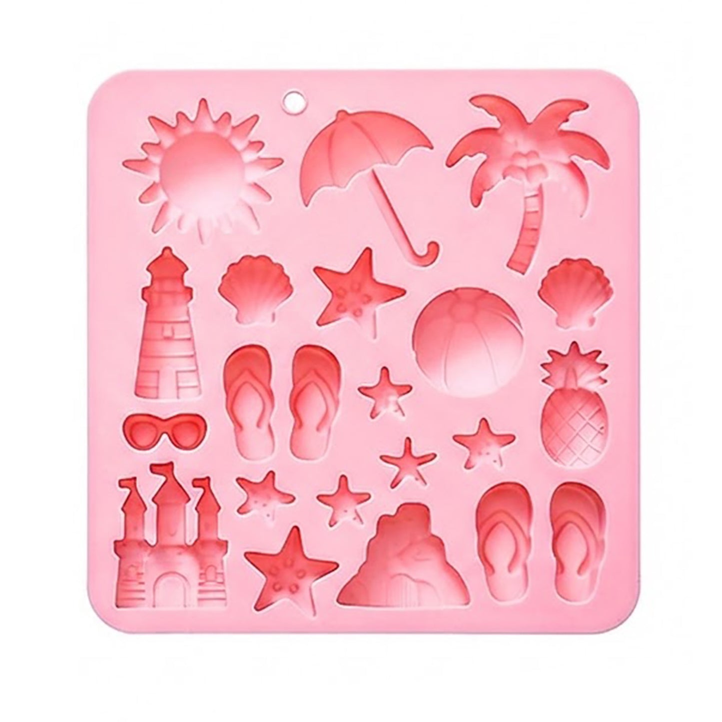 2-Piece Beach Silicone Baking Mold Set Nonstick Summer Shape Chocolate Candy Dessert Mold