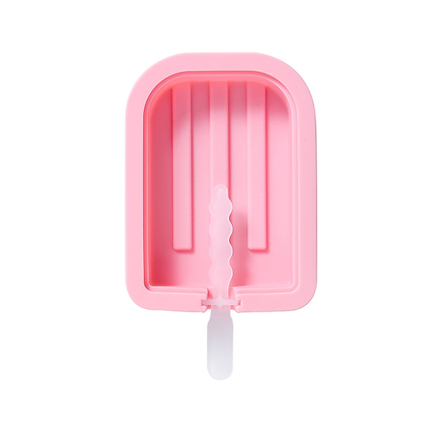 2-Piece Silicone Popsicle Mold Set Reusable Nonstick Ice Pop Maker with Easy Release Design