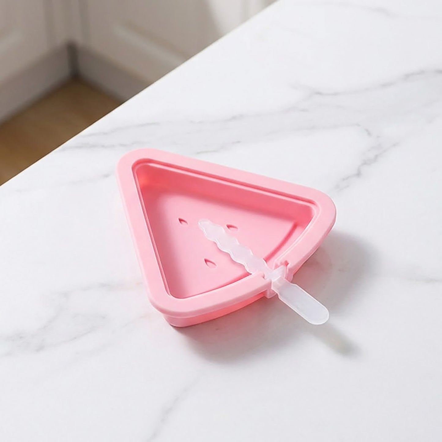 2-Piece Silicone Popsicle Mold Set Reusable Nonstick Ice Pop Maker with Easy Release Design