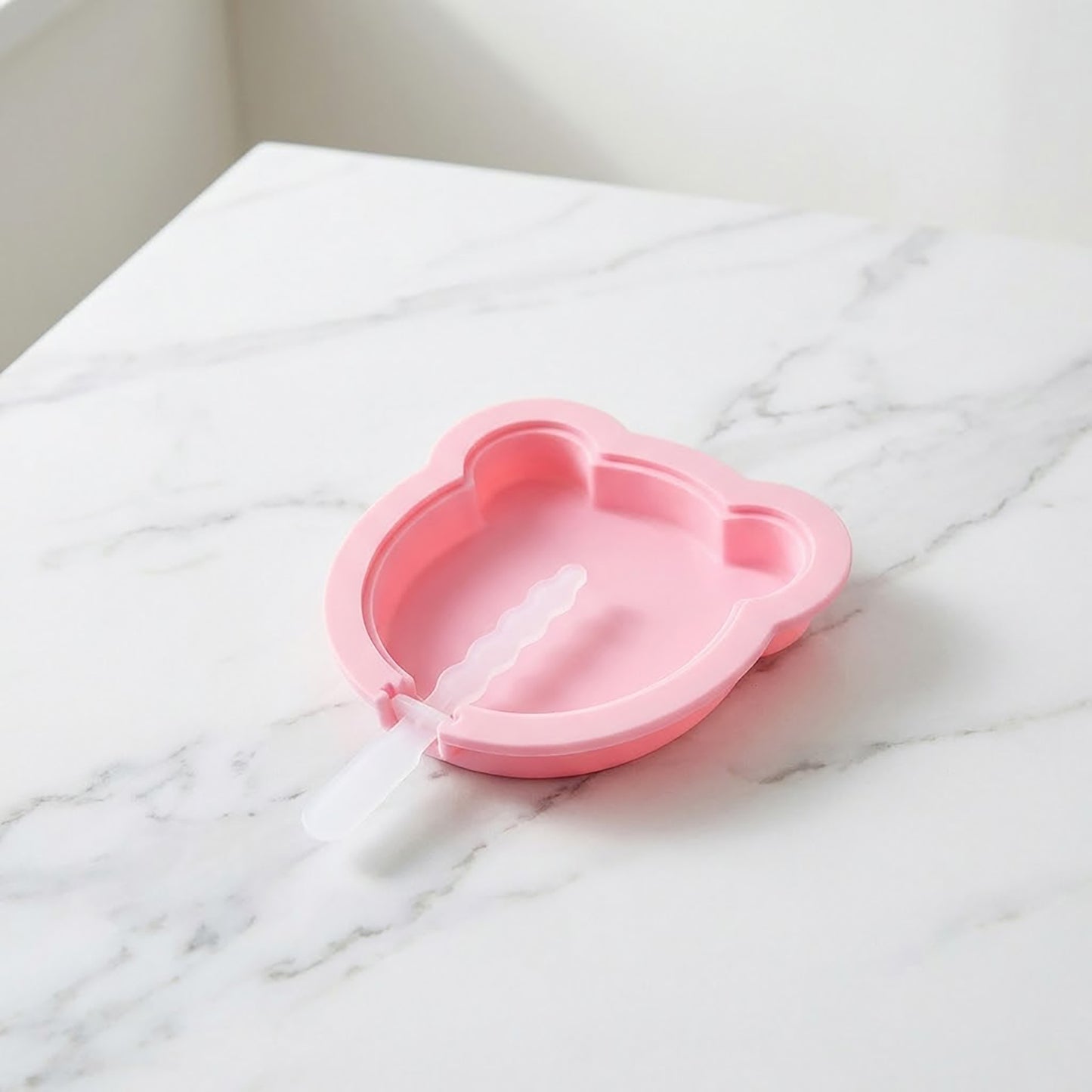 2-Piece Silicone Popsicle Mold Set Reusable Nonstick Ice Pop Maker with Easy Release Design