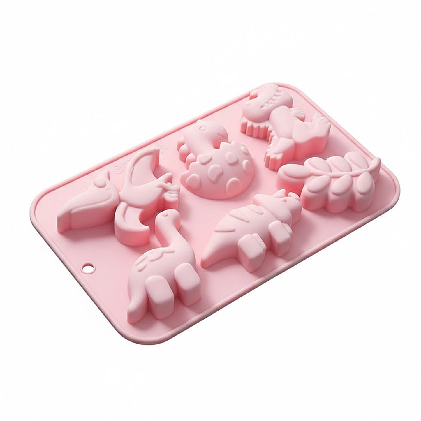 2-Piece Dinosaur Silicone Baking Mold Set Nonstick Flexible Chocolate Candy Dessert Mold