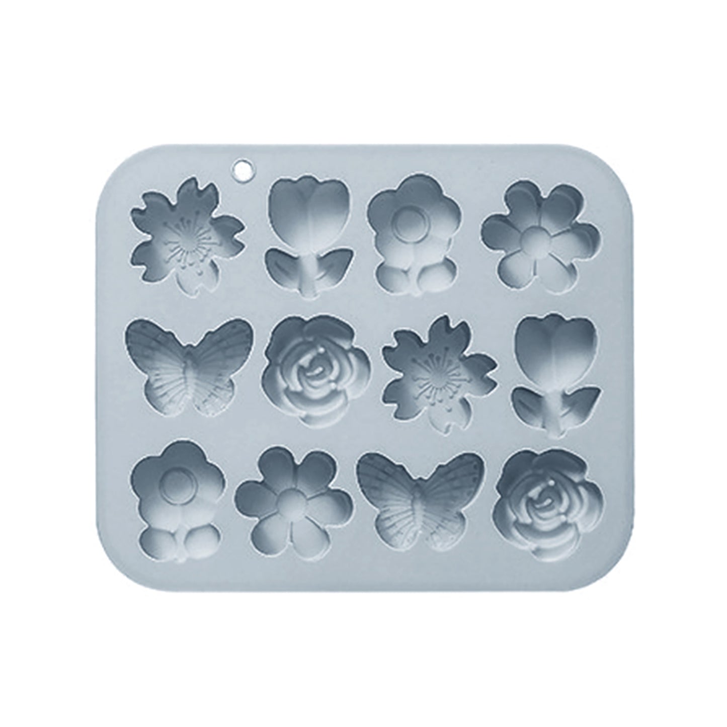 2-Piece Silicone Flower and Butterfly Baking Mold Set Nonstick Flexible Candy Chocolate Mold