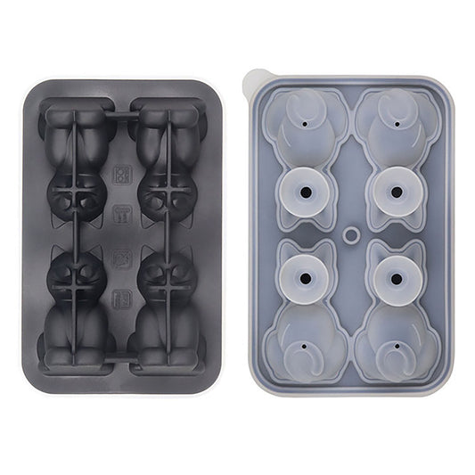 Cat Shaped Ice Cube Tray Silicone Large Mold with Easy Release Flexible Freezer Tray