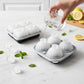 2-Piece Ice Cube Tray Set Round and Square Large Mold with Easy Release Flexible Silicone Design