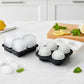 2-Piece Ice Cube Tray Set Round and Square Large Mold with Easy Release Flexible Silicone Design
