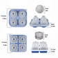 2-Piece Ice Cube Tray Set Round and Square Large Mold with Easy Release Flexible Silicone Design