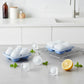 2-Piece Ice Cube Tray Set Round and Square Large Mold with Easy Release Flexible Silicone Design