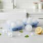 2-Piece Ice Cube Tray Set Round and Square Large Mold with Easy Release Flexible Silicone Design