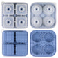 2-Piece Ice Cube Tray Set Round and Square Large Mold with Easy Release Flexible Silicone Design