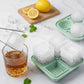2-Piece Ice Cube Tray Set Round and Square Large Mold with Easy Release Flexible Silicone Design