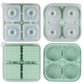 2-Piece Ice Cube Tray Set Round and Square Large Mold with Easy Release Flexible Silicone Design