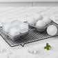 2-Piece Ice Cube Tray Set Round and Square Large Mold with Easy Release Flexible Silicone Design