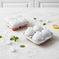 2-Piece Ice Cube Tray Set Round and Square Large Mold with Easy Release Flexible Silicone Design