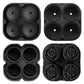 2-Pack Rose Silicone Ice Mold 4-Cavity Large Flower Ice Cube Tray with Lid
