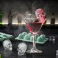 2-Pack Skull Silicone Ice Cube Tray 8-Cavity Flexible Nonstick Halloween Drink Mold