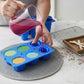 6-Cavity Silicone Popsicle Mold with Reusable Lid Flexible Nonstick Frozen Treat Tray