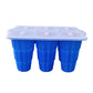 6-Cavity Silicone Popsicle Mold with Reusable Lid Flexible Nonstick Frozen Treat Tray