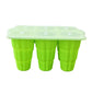 6-Cavity Silicone Popsicle Mold with Reusable Lid Flexible Nonstick Frozen Treat Tray