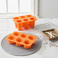 6-Cavity Silicone Popsicle Mold with Reusable Lid Flexible Nonstick Frozen Treat Tray