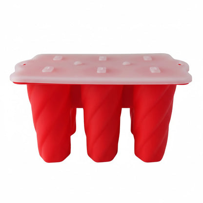 Silicone Popsicle Mold with Lid 6 Cavity Reusable Ice Pop Maker Tray