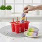 Silicone Popsicle Mold with Lid 6 Cavity Reusable Ice Pop Maker Tray