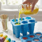Silicone Popsicle Mold with Lid Reusable Ice Pop Maker Tray with 6 Cavities
