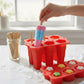 Silicone Popsicle Mold with Lid Reusable Ice Pop Maker Tray with 6 Cavities