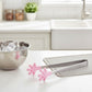 Stainless Steel Kitchen Tongs with Hand Shape Silicone Tips Serving Utensil Set 3 Piece