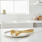 Stainless Steel Salad Tongs Mirror Finish Modern Serving Utensil Kitchen Tool