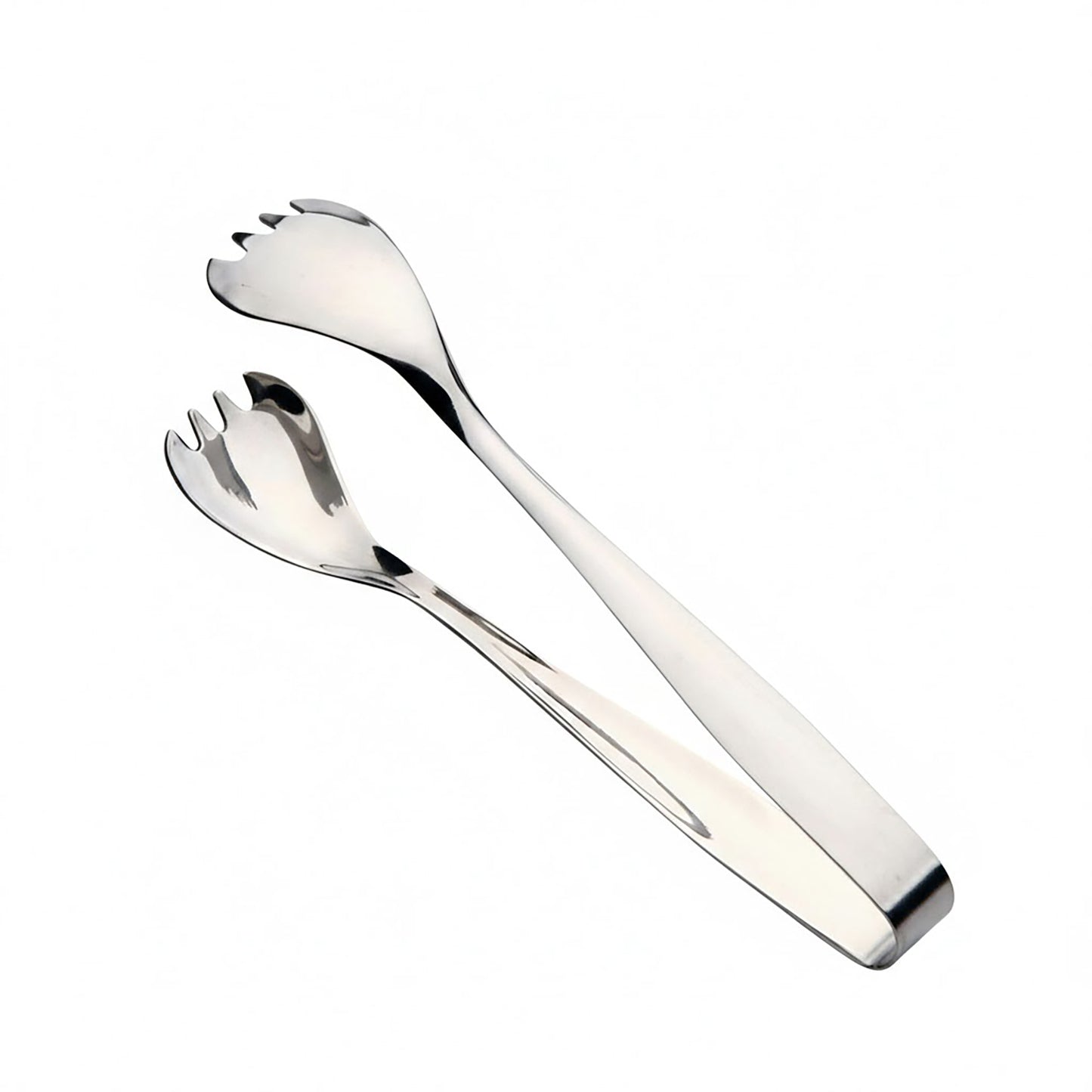 Stainless Steel Salad Tongs Mirror Finish Modern Serving Utensil Kitchen Tool