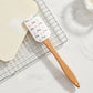 Silicone Spatula Set XO Heart Print Wooden Handle Heat Resistant Baking Mixing Kitchen Tools 3 Piece