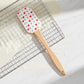 Silicone Spatula Set XO Heart Print Wooden Handle Heat Resistant Baking Mixing Kitchen Tools 3 Piece