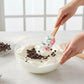 Silicone Spatula Set Butterfly Floral Print Wooden Handle Heat Resistant Baking Mixing Tools 2 Piece